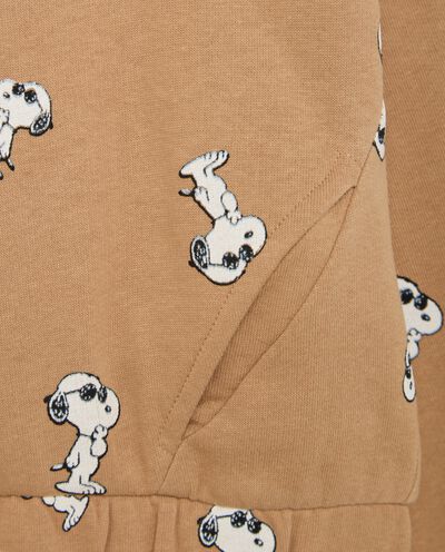 Felpa garzata in puro cotone Snoopy ragazza detail 1