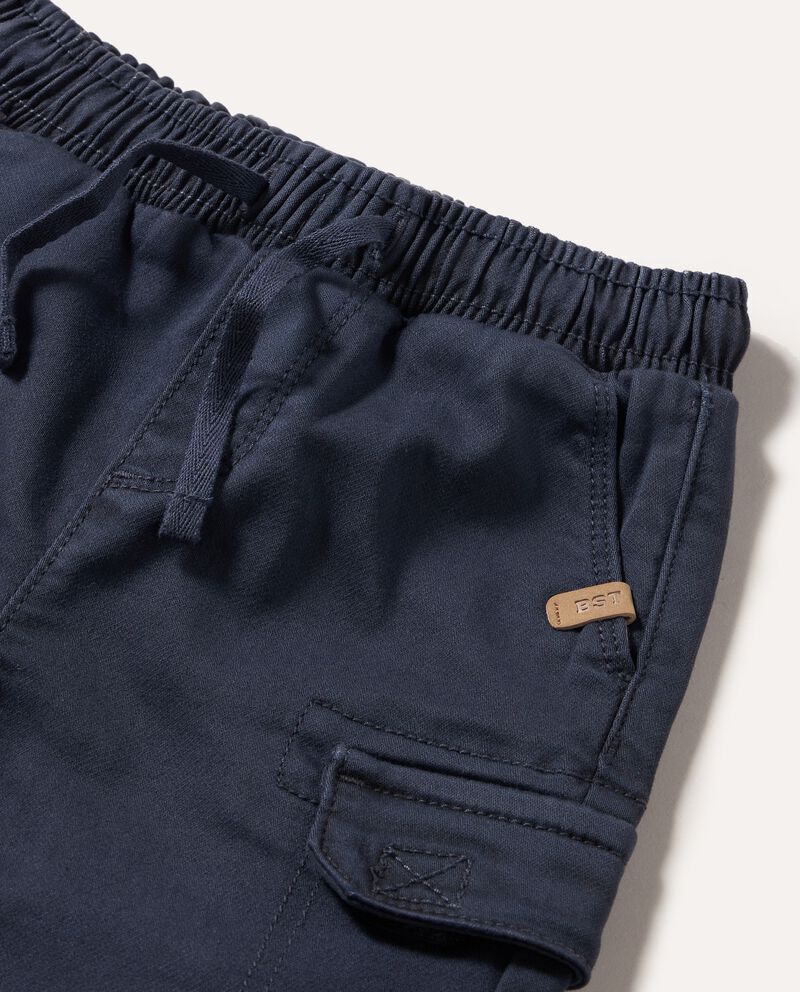 Pantaloni cargo con vita elasticata neonato single tile 1 cotone