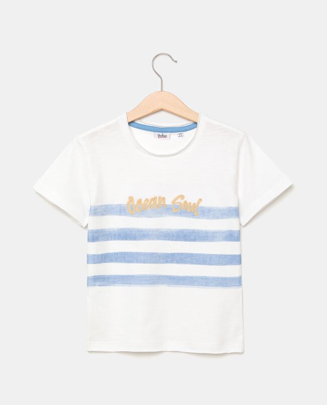T-shirt con stampa in puro cotone bambino carousel 0