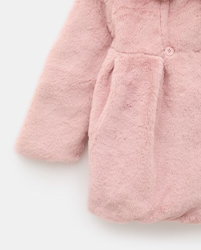Cappotto in eco pelliccia tinta unita bambina detail 1