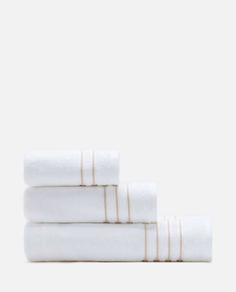 Asciugamano degli ospiti rigato Made in Portogallo single tile 2 cotone