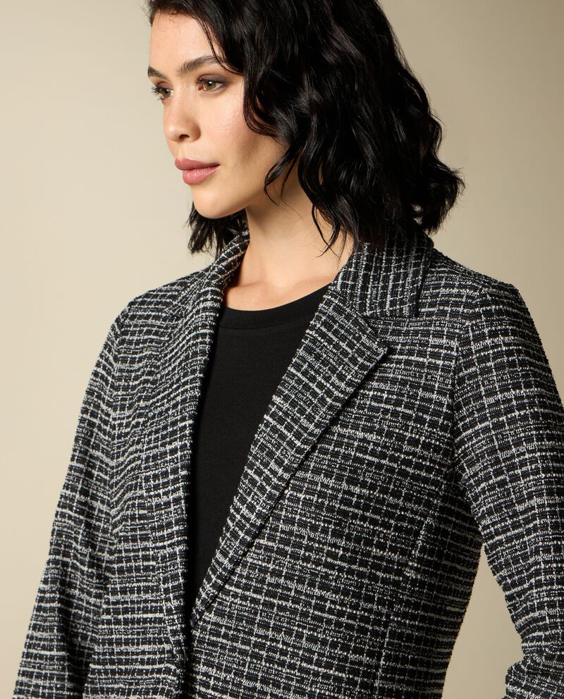 Blazer in tweed con revers donna cover