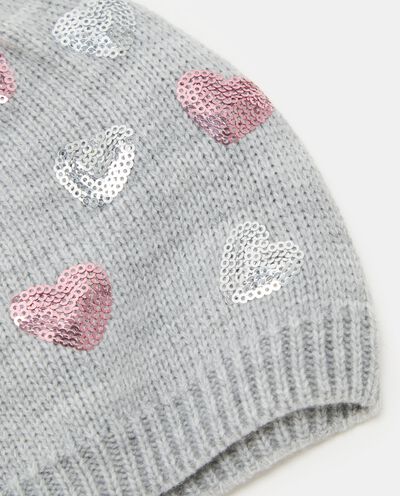 Berretto in tricot con paillettes ragazza detail 1