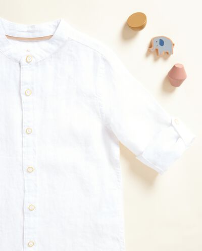 Camicia coreana in puro lino IANA detail 1