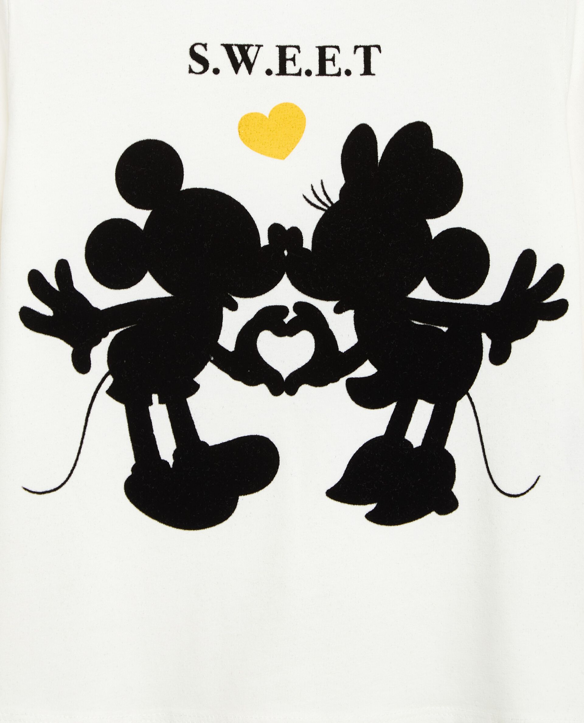 Maglietta stampa Mickey Mouse in cotone elasticizzato bambina