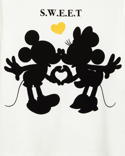 Maglietta stampa Mickey Mouse in cotone elasticizzato bambina detail 1