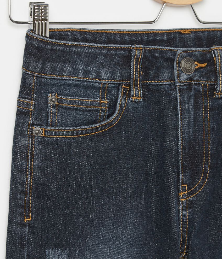 Jeans straight con lavaggio stone in misto cotone ragazzo double 2 