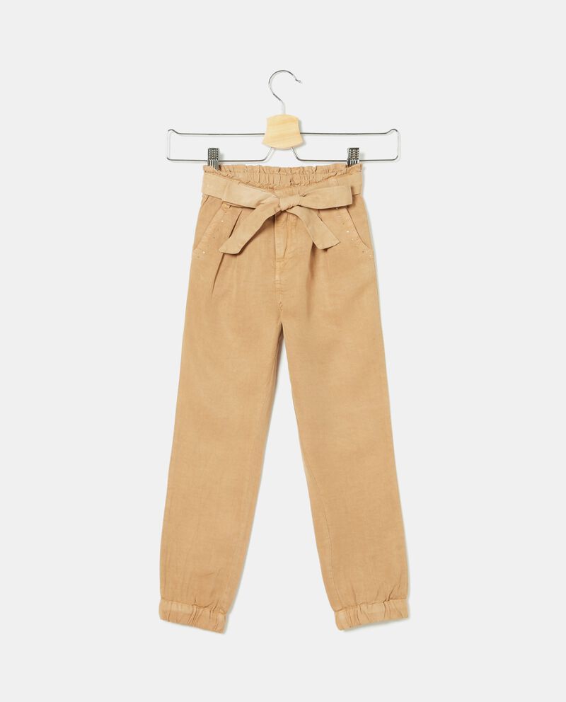 Pantaloni in lyocell con fusciacca bambina single tile 0 