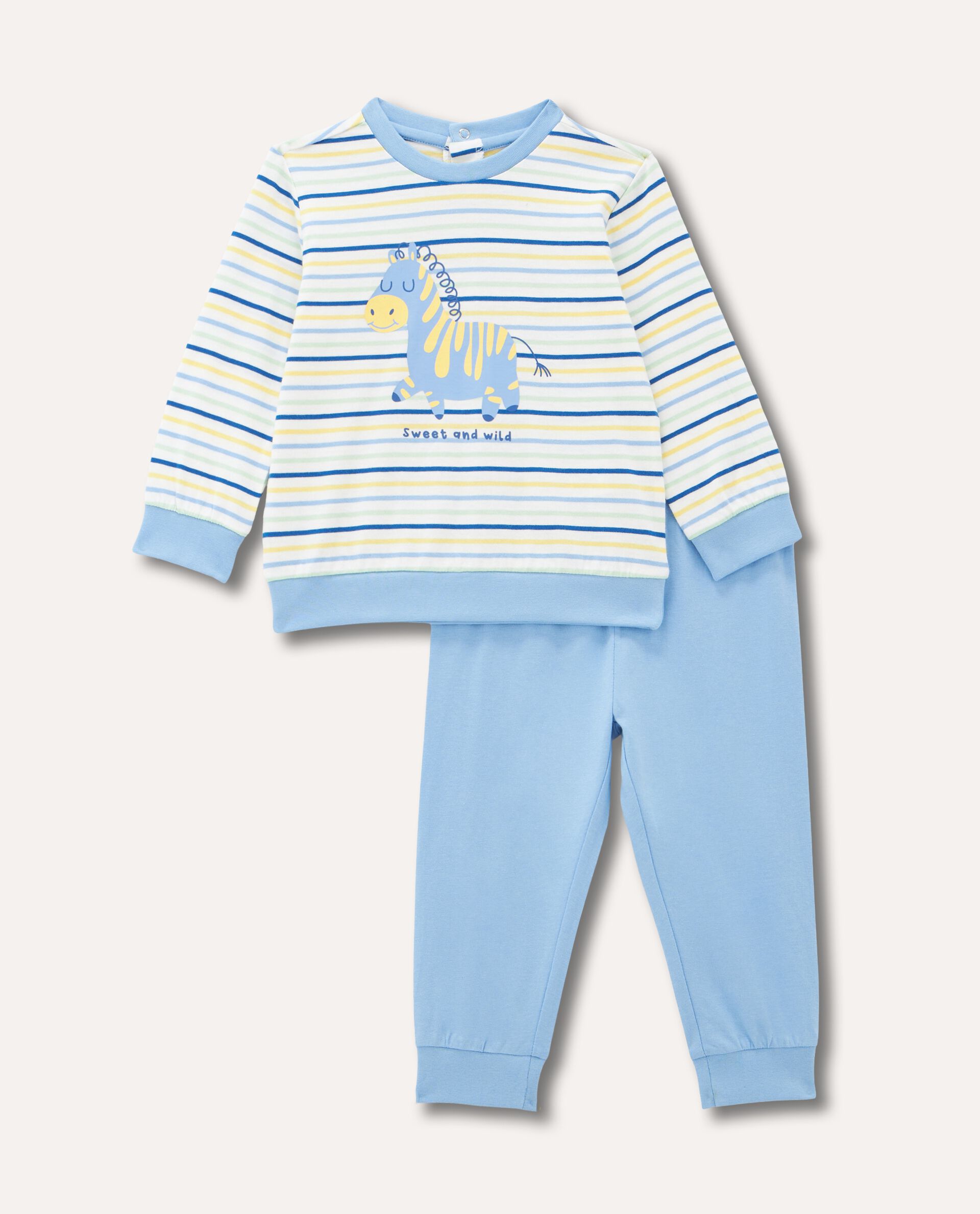 Set pigiama lungo in puro cotone neonata