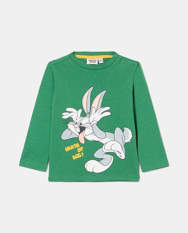 T-shirt a manica lunga in puro cotone Bugs Bunny neonato carousel 0