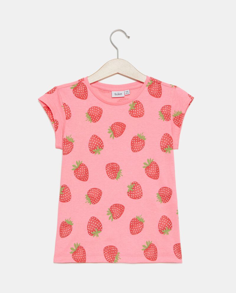T-shirt stampata in jersey bambina single tile 0 cotone