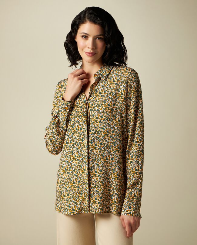 Camicia stampata con bottonatura nascosta donna carousel 0