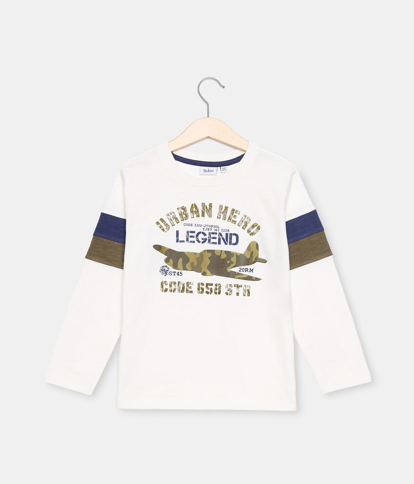 T-shirt in jersey con stampa bambino double 1 