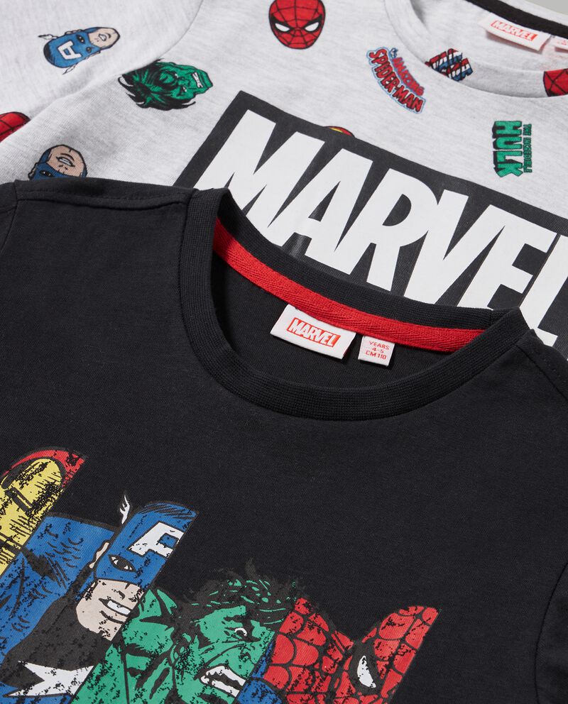 Pack 2 t-shirt Marvel a maniche lunghe bambinodouble bordered 1 cotone