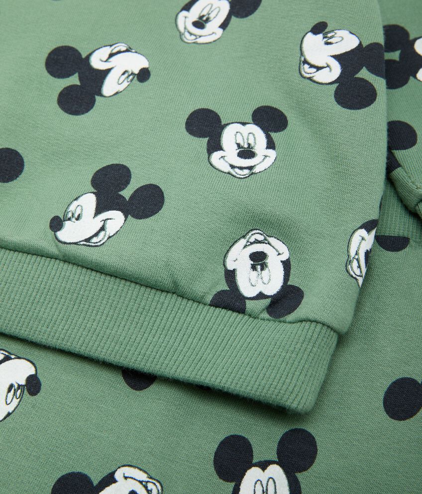 Set felpa e pantaloni con stampa Mickey Mouse in puro cotone neonato double 2 