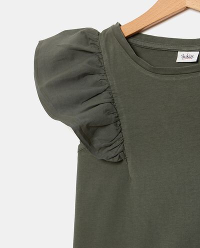 T-shirt in cotone organico con alette ragazza detail 1