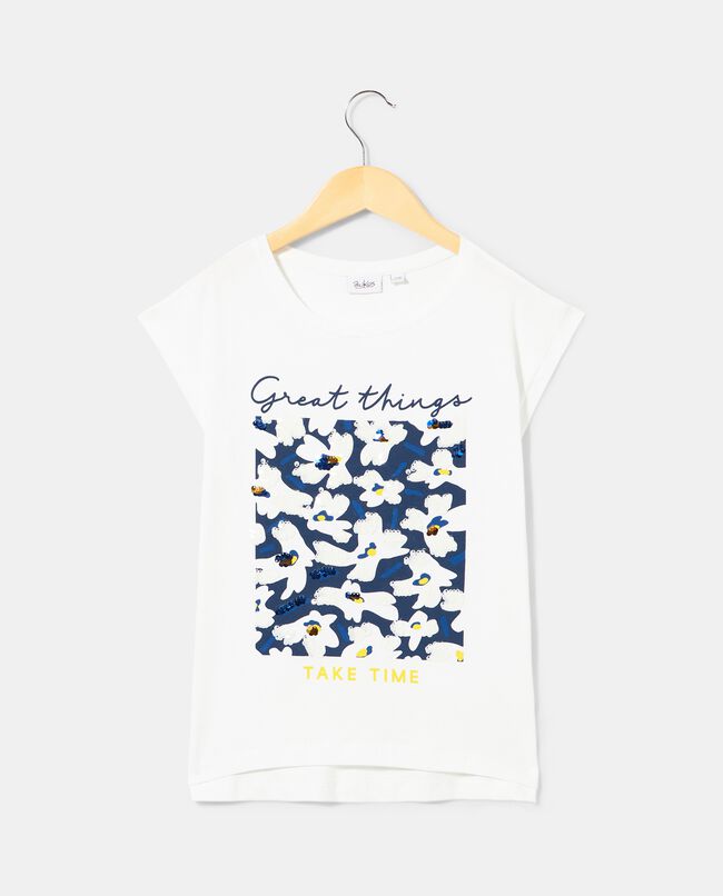 T-shirt con paillettes reversibili ragazza carousel 0