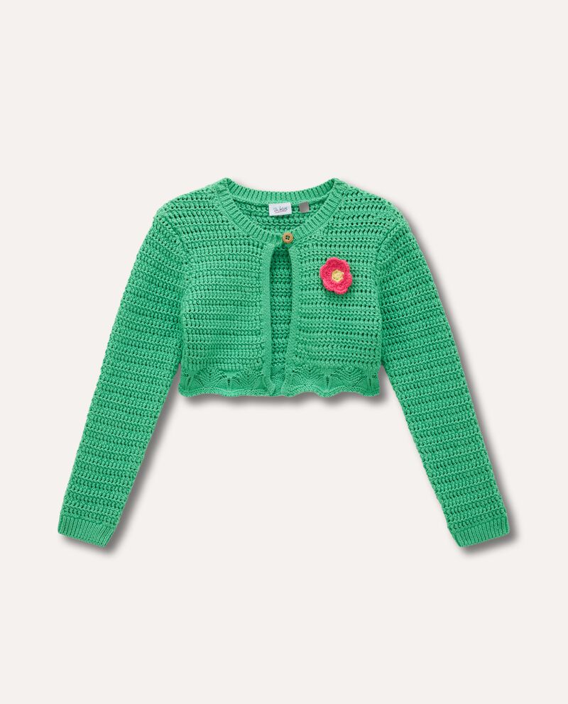 Cardigan tricot con ricami e applicazioni bambinadouble bordered 0 cotone