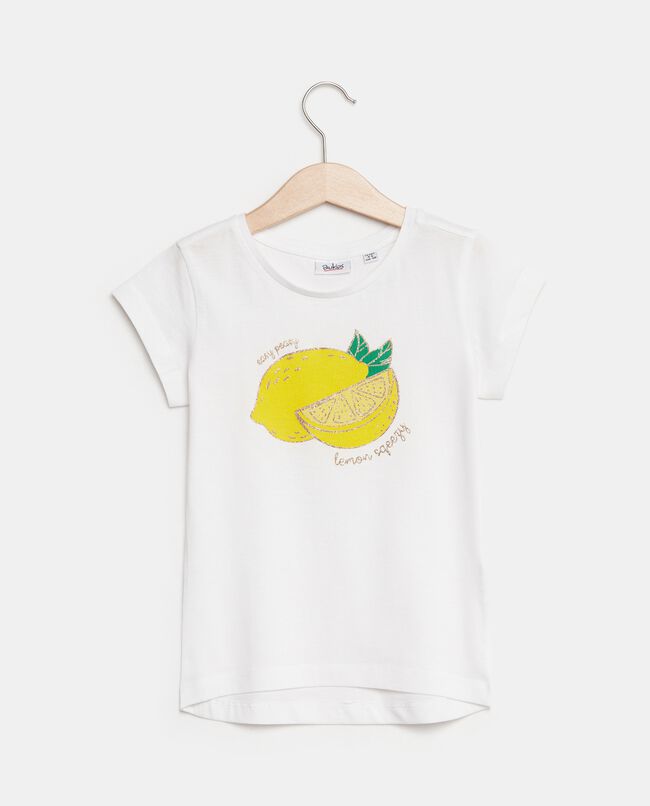 T-shirt con stampa in puro cotone bambina carousel 0