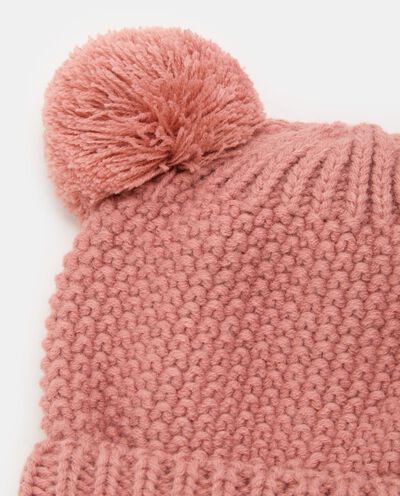 Berretto in tricot con applicazione pompons neonata detail 1