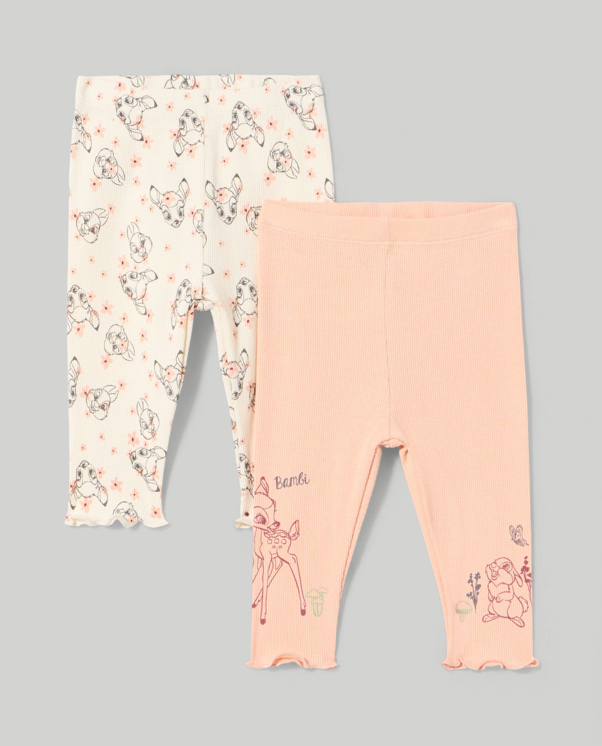 Pack 2 leggings in cotina neonata