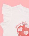 T-shirt in puro cotone con volant neonata