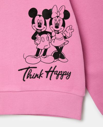 Felpa girocollo con stampa Minnie e Mickey in puro cotone bambina detail 1