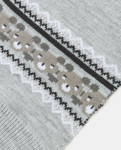 Sciarpa in tricot con ricami detail 1