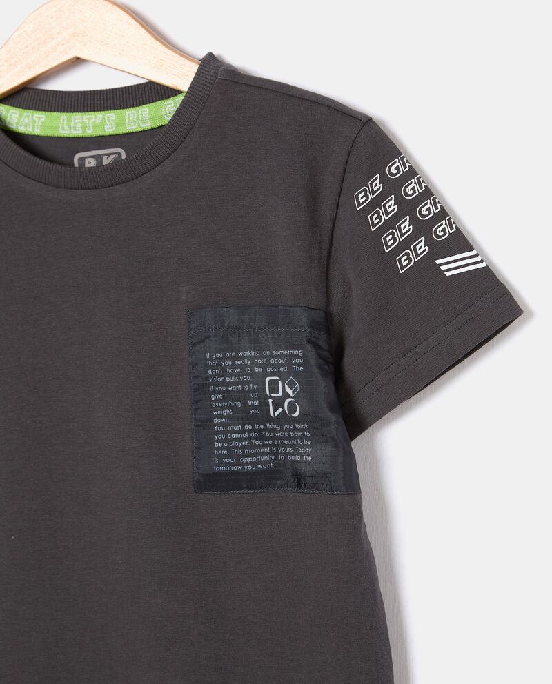 T-shirt con taschino applicato in cotone elasticizzato bambino single tile 1 