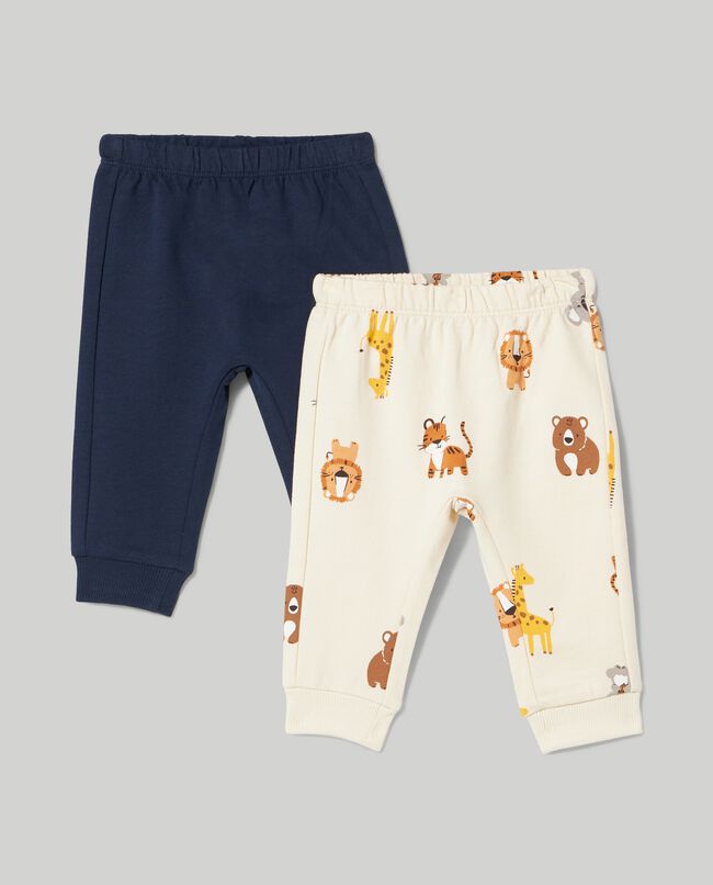 Pack 2 pantaloni in french terry neonata carousel 0