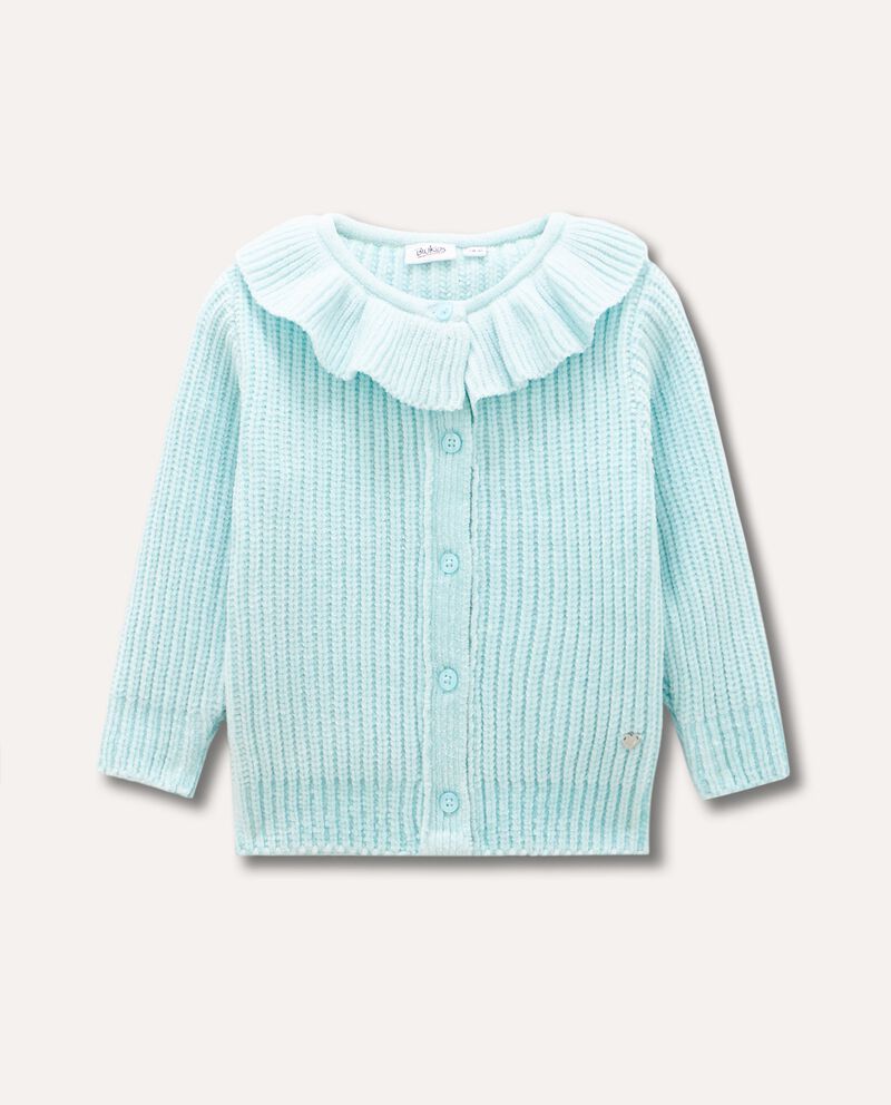 Cardigan in ciniglia tricot con rouches neonata single tile 0 