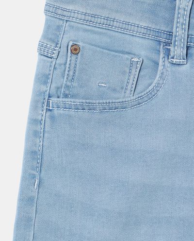 Shorts in felpa di cotone denim ragazzo detail 1