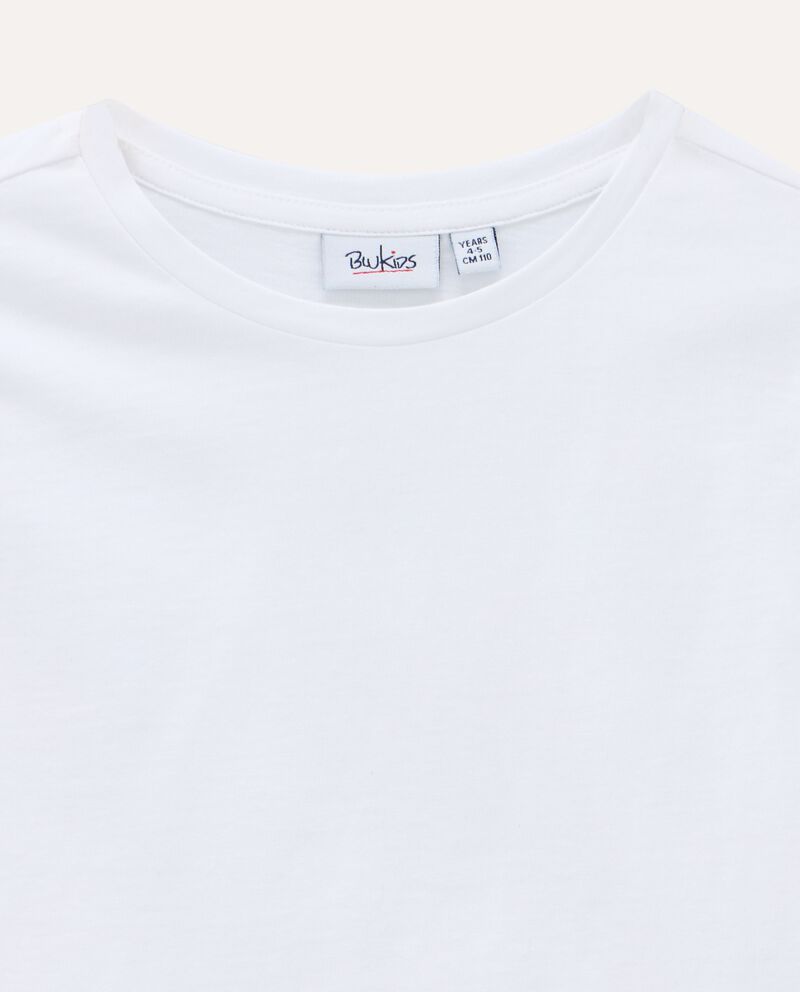 T-shirt in puro cotone con rouches bambina single tile 1 