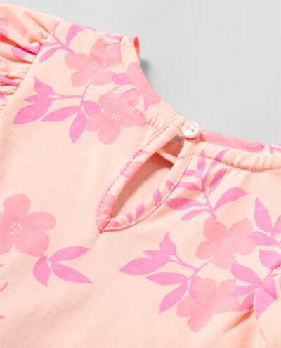 T-shirt in puro cotone con stampa floreale neonata detail 1