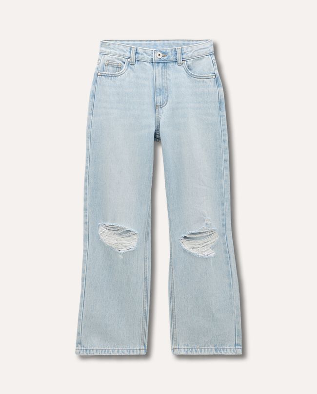 Jeans in puro cotone wide leg ragazza carousel 0