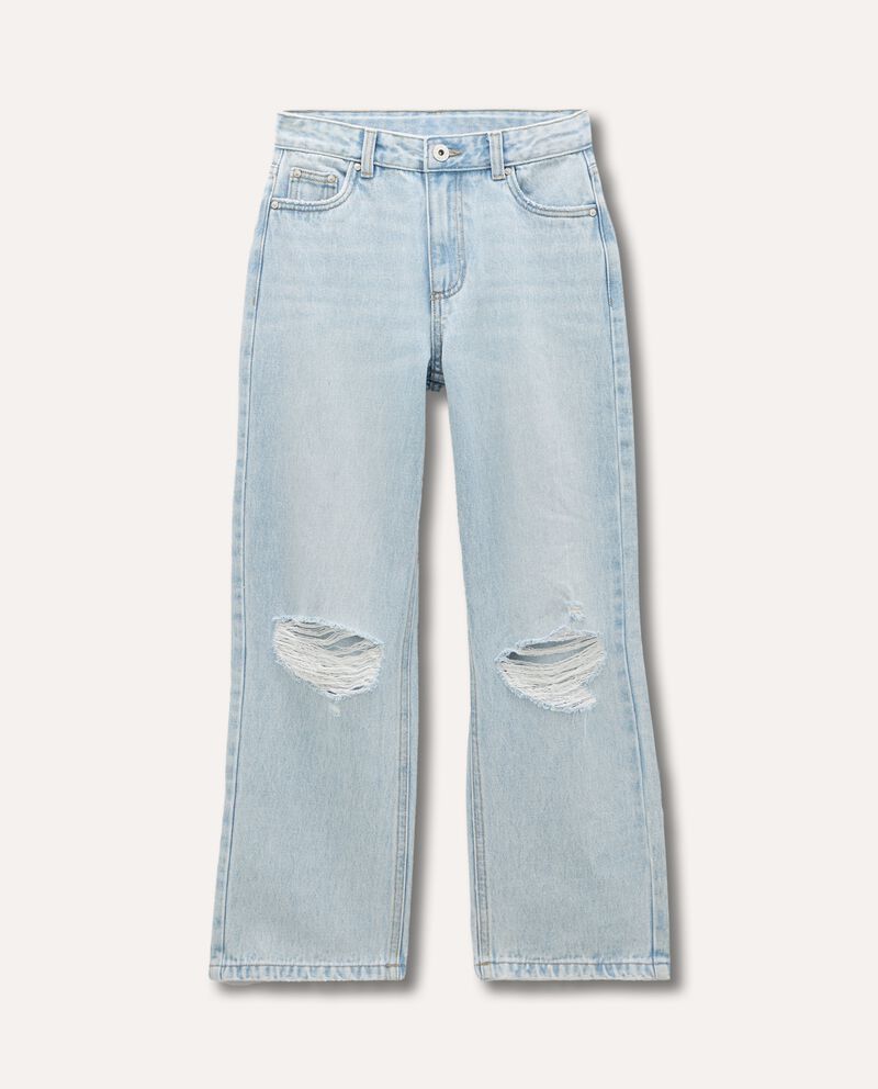 Jeans in puro cotone wide leg ragazza cover