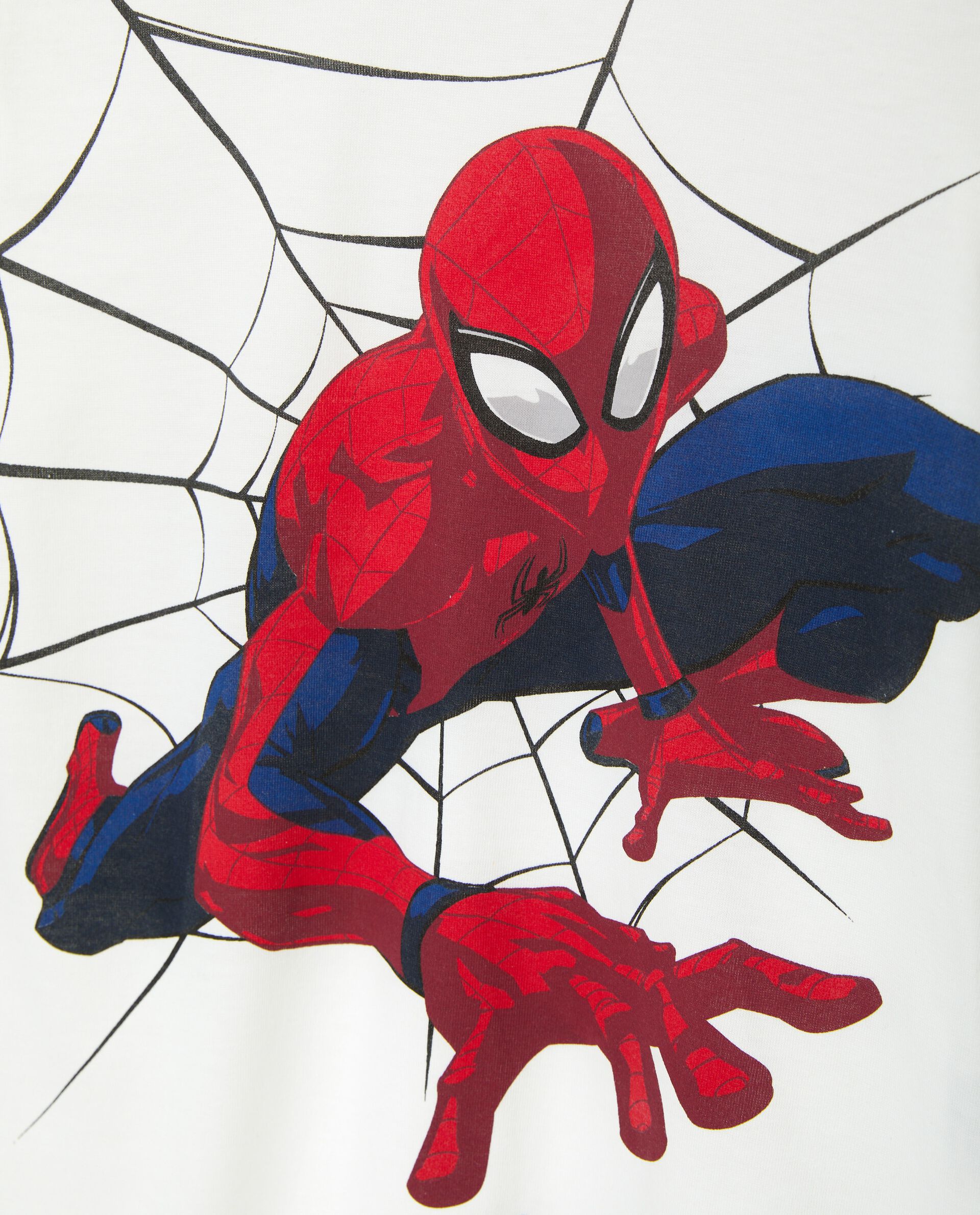 Maglietta girocollo con stampa Spider-Man in puro cotone bambino