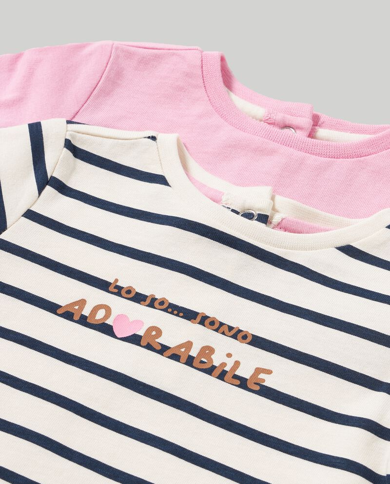 T-shirt in jersey di puro cotone neonatadouble bordered 1 cotone