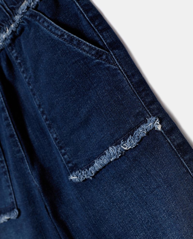 Jeans cropped in cotone elasticizzato bambina single tile 1 