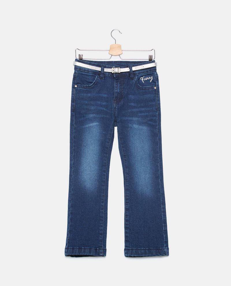 Jeans a zampa in cotone elasticizzato bambina single tile 0 