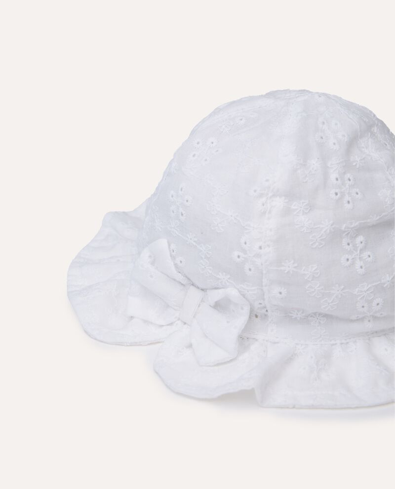 Cappello in puro cotone sangallo neonatadouble bordered 1 