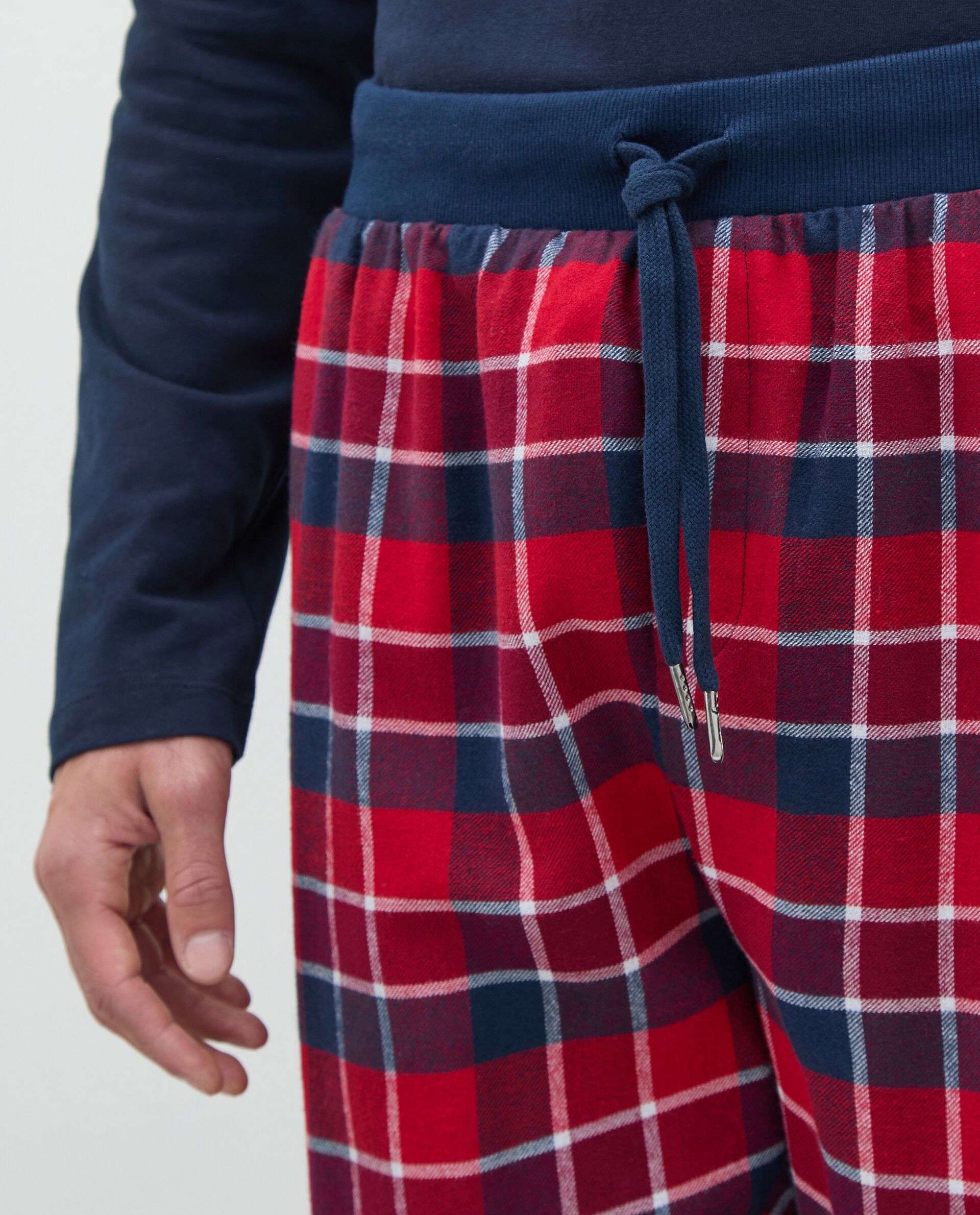 Pantalone pigiama in flanella di puro cotone uomo