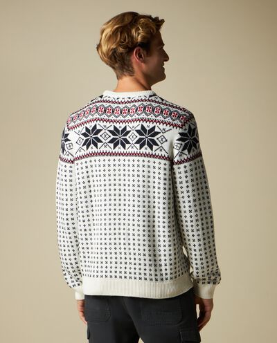 Girocollo tricot con lavorazione jacquard Natale uomo detail 1