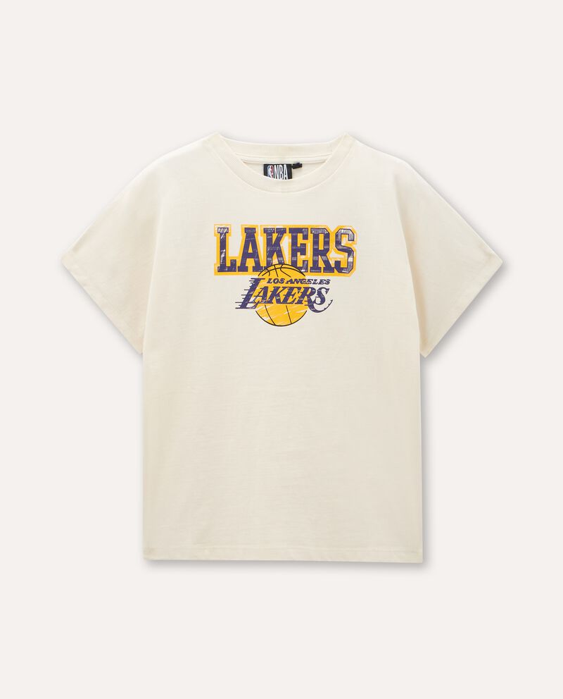 T-shirt Los Angeles Lakers in puro cotone ragazzo single tile 0 