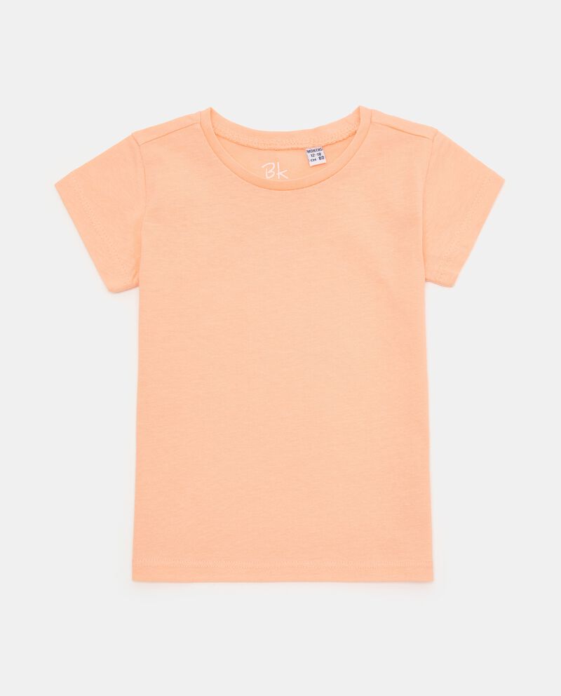 T-shirt di puro cotone in costina neonata cover