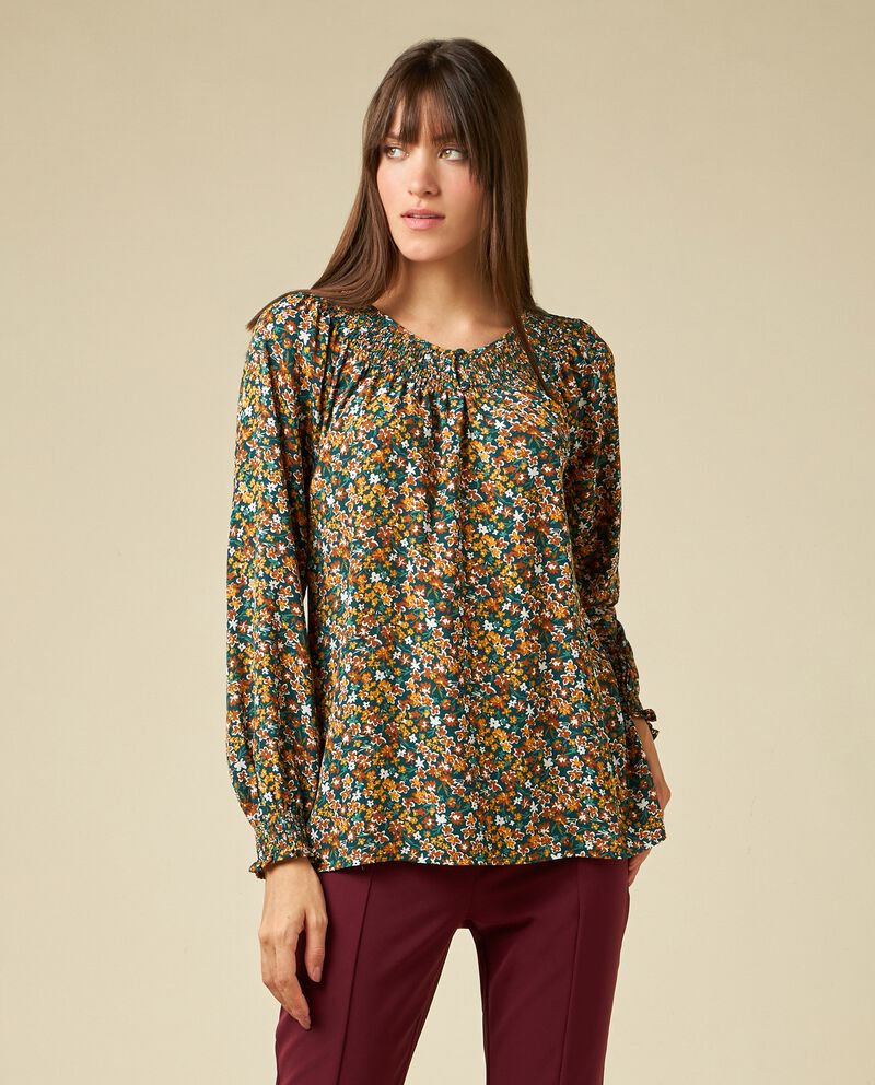 Blusa con stampa a motivo floreale donnadouble bordered 0 