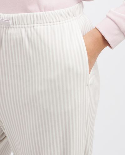 Pantaloni lunghi pigiama in velour stretch donna detail 2