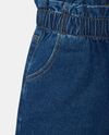Jeans con vita paperbag in puro cotone bambina