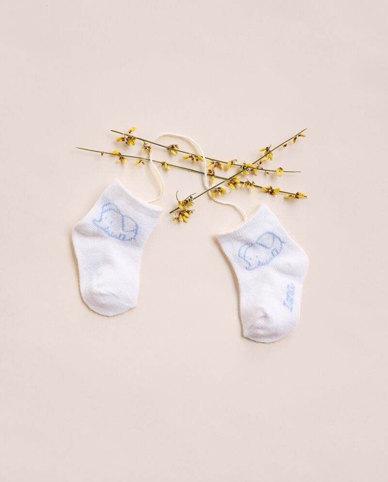 Calzini corti in misto cotone con ricamo neonato IANA cover