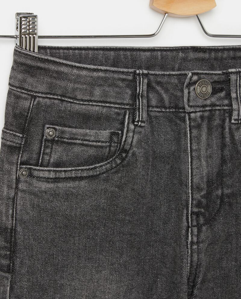 Jeans regular con lavaggio stone misto cotone ragazzo single tile 1 